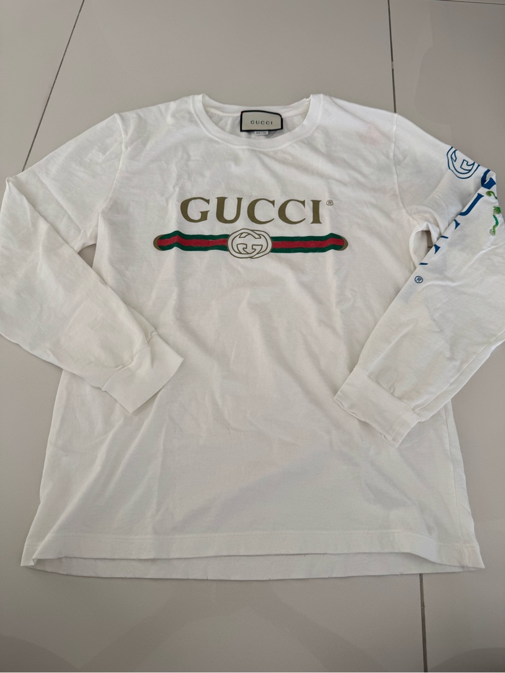 Gucci Embroidered Long Sleeve Tee